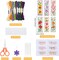 6-Set Flower Cross Stitch Bookmark Kit – Beginner-Friendly DIY Stamped Embroidery Kit with Felt Backing, Thread & Instructions for Adults